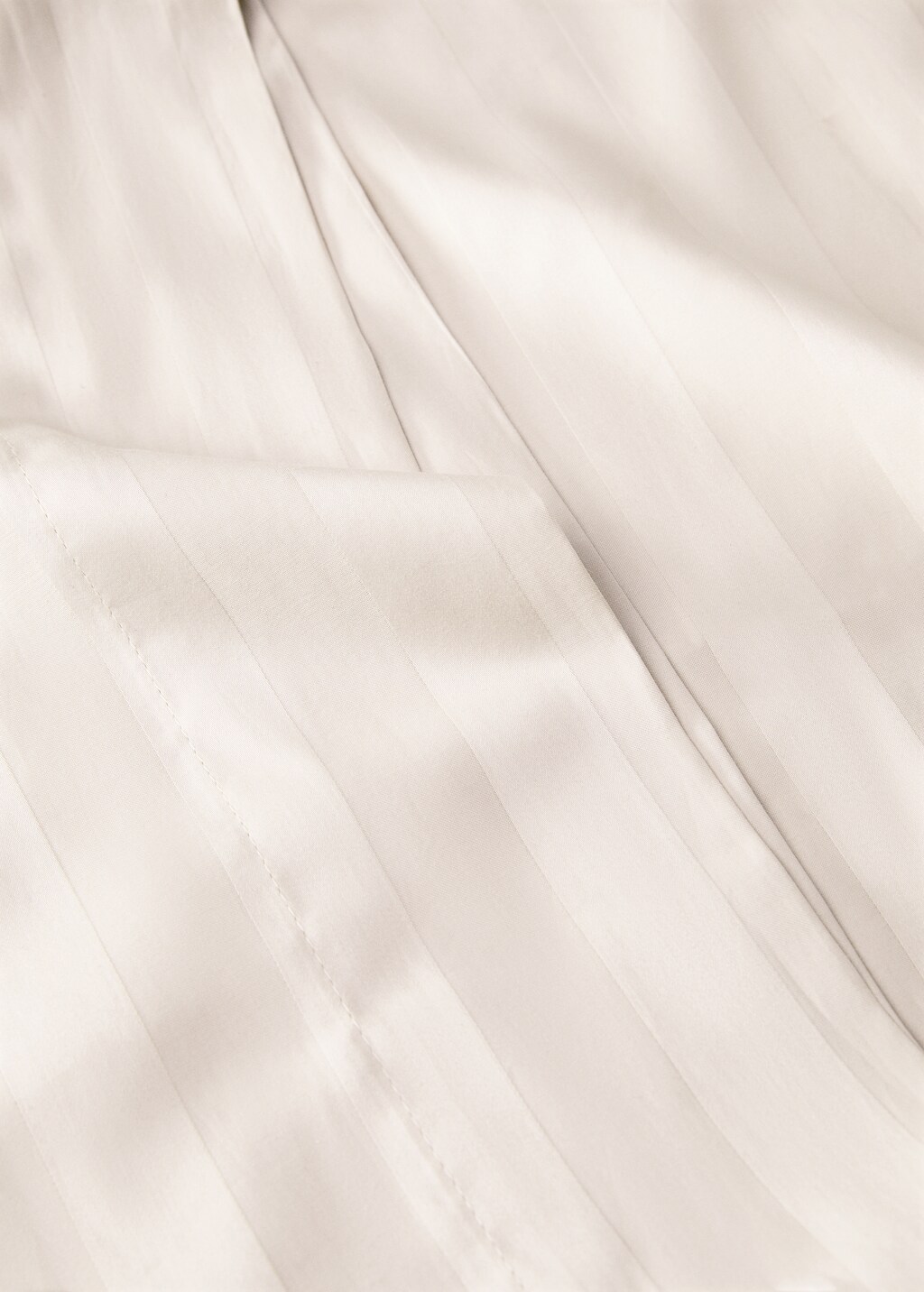 Multi-stripe satin pillowcase  45x110cm - Beige