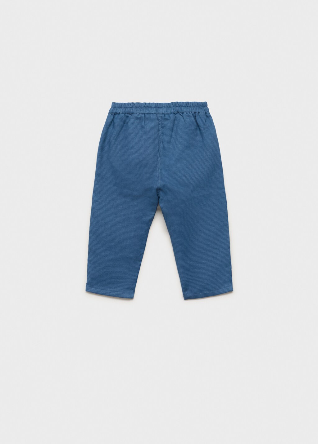 Textured cotton trousers - Blue