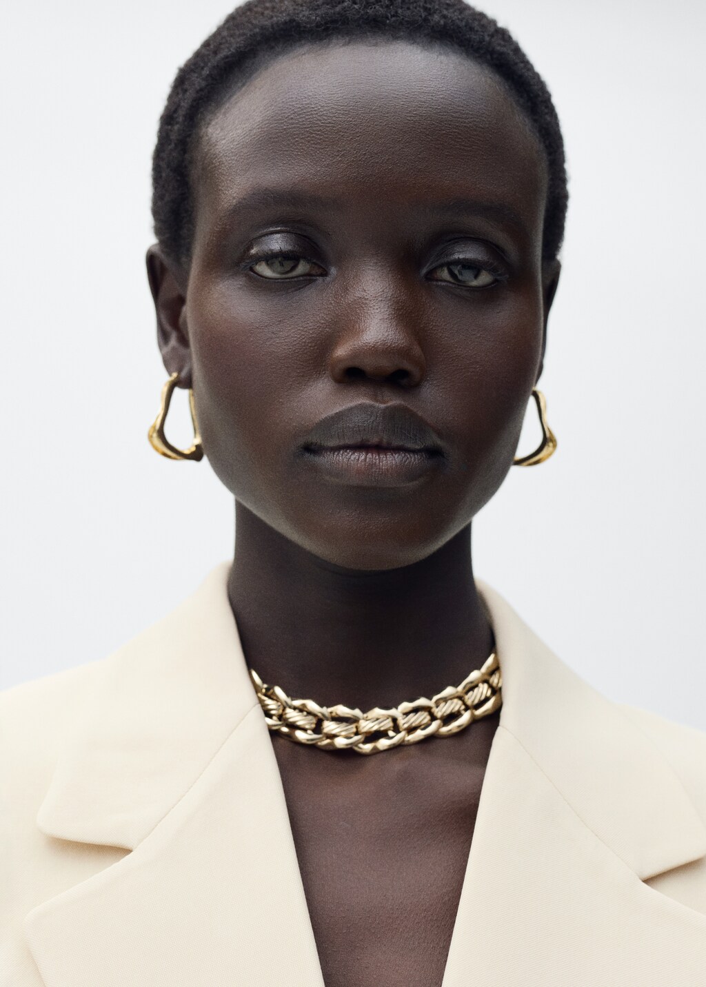 Double-breasted suit jacket - Vanilla