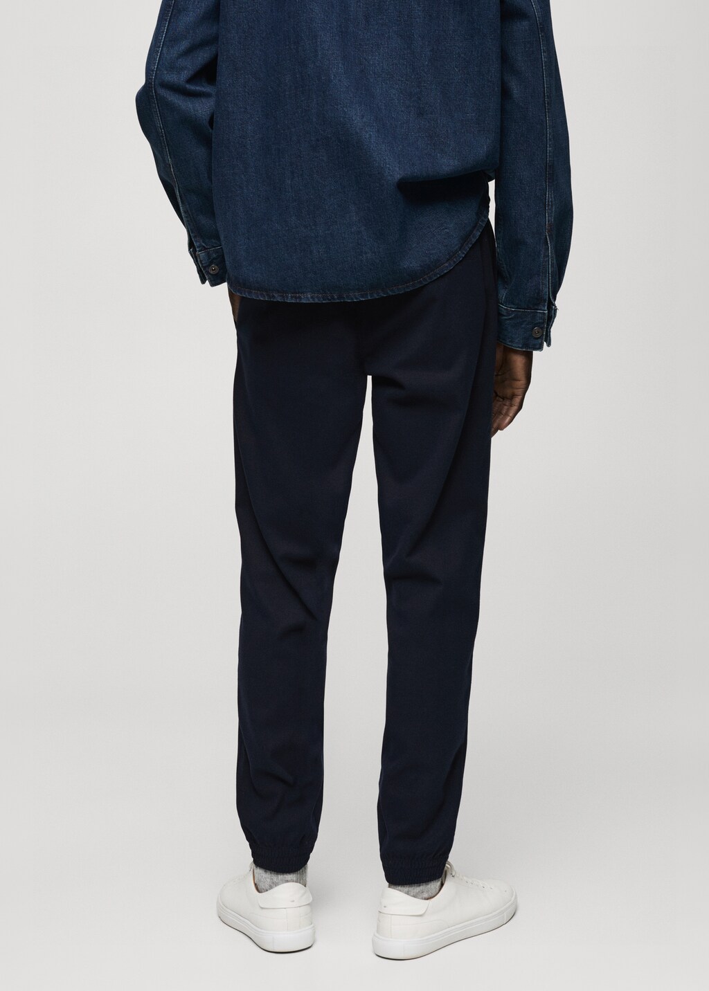 Cotton pants with adjustable drawstring - Khaki