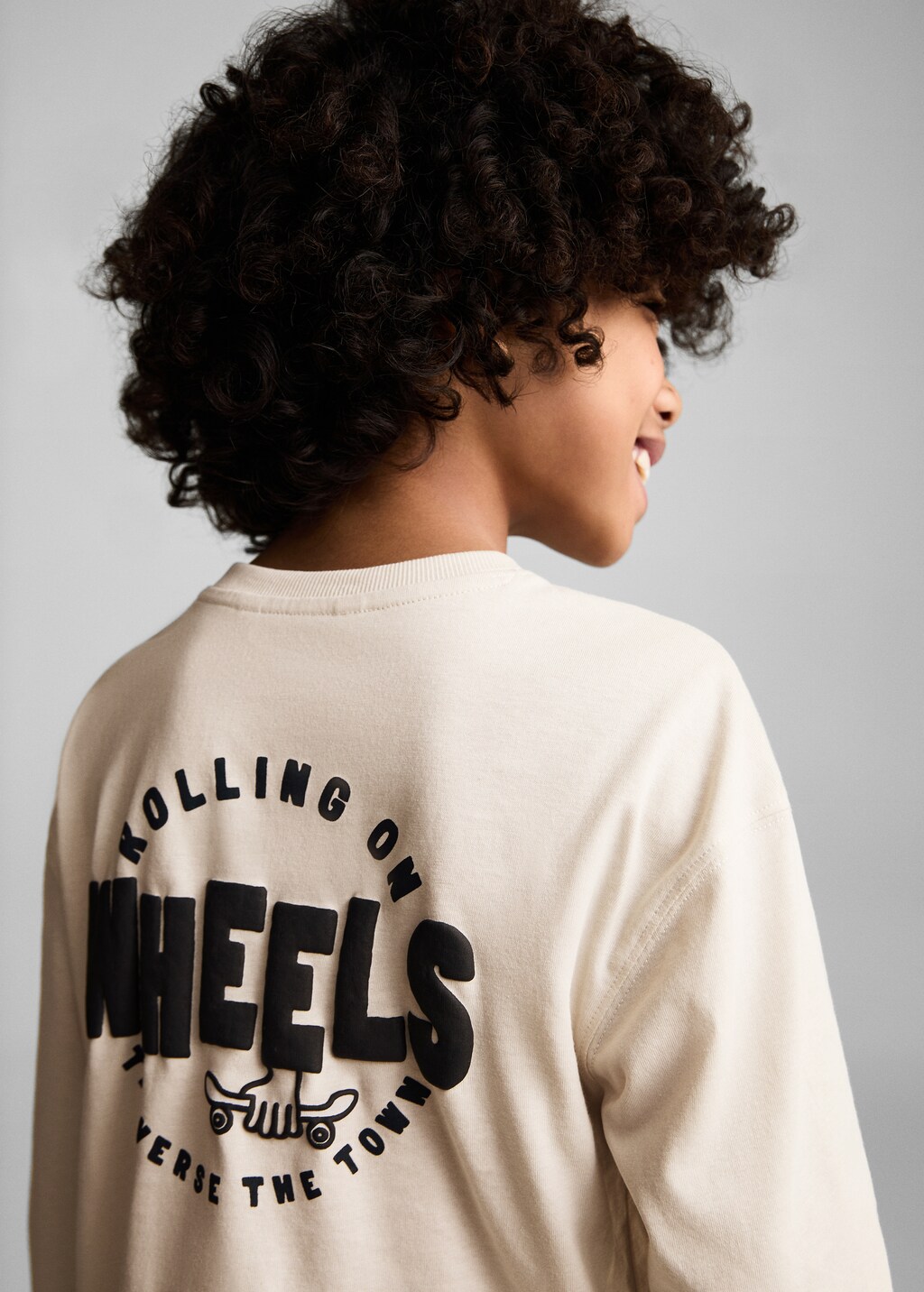 Printed cotton-blend t-shirt - Ice Grey