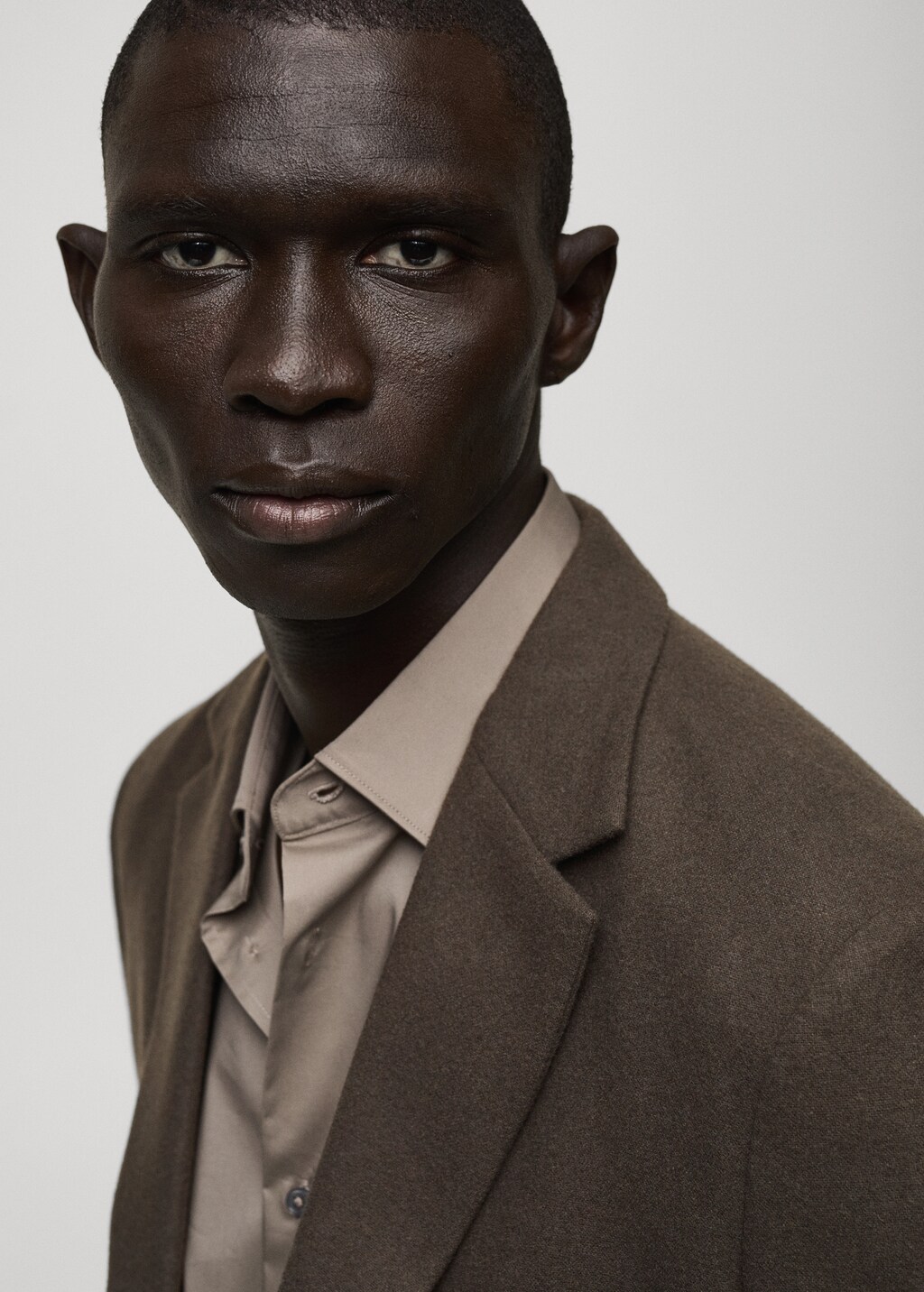 Slim fit wool blend blazer - Blue