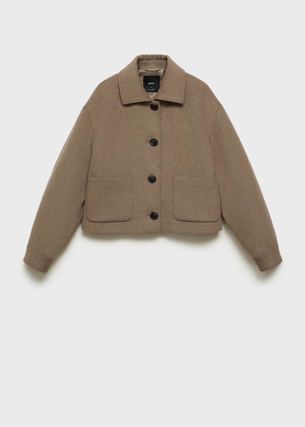 Wool jacket with pockets - Brown