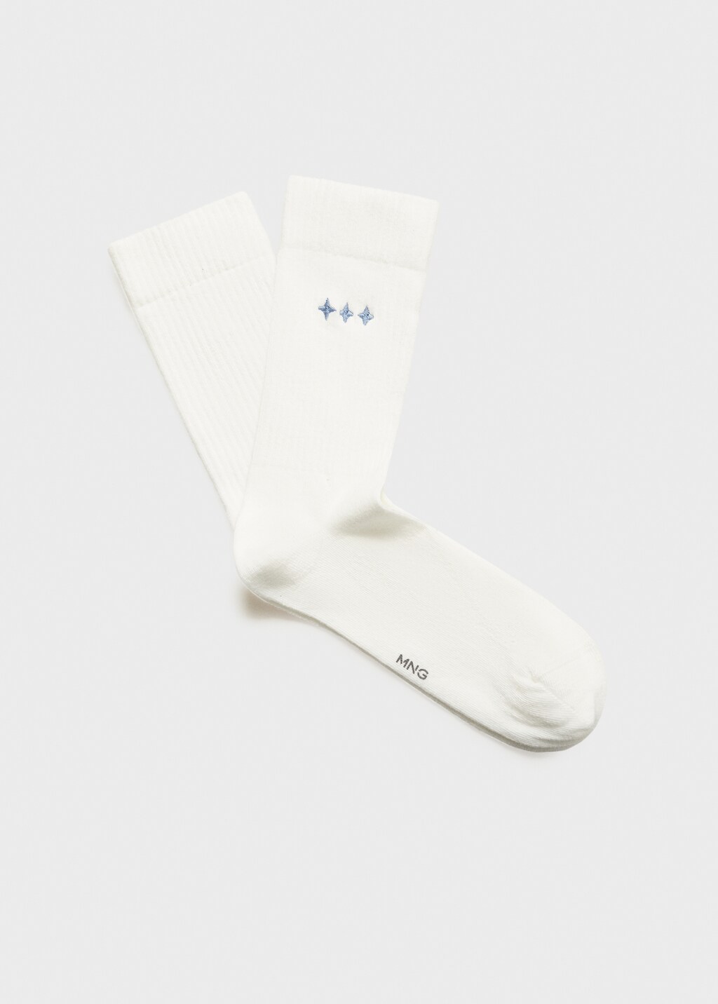 Printed cotton socks - Dark Navy
