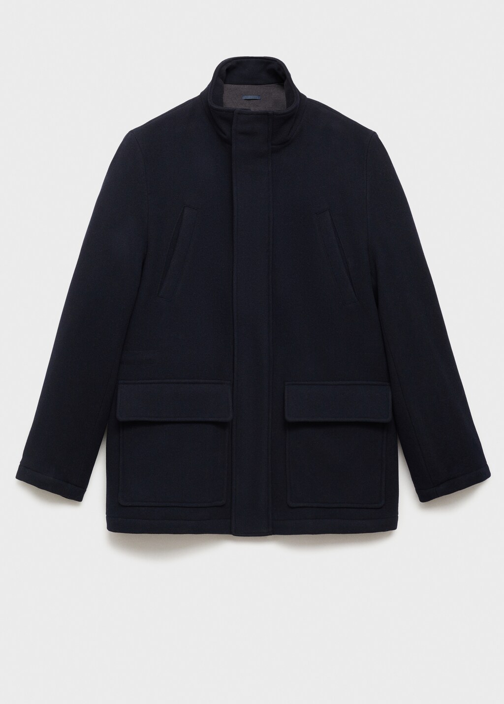 Quilted wool inner coat - Dark Navy