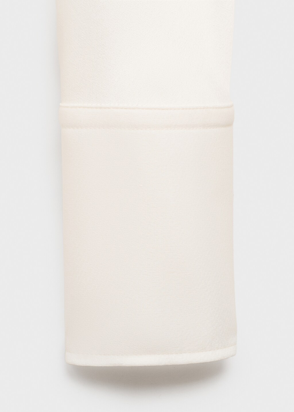 Satin blouse with draped neck - Off White