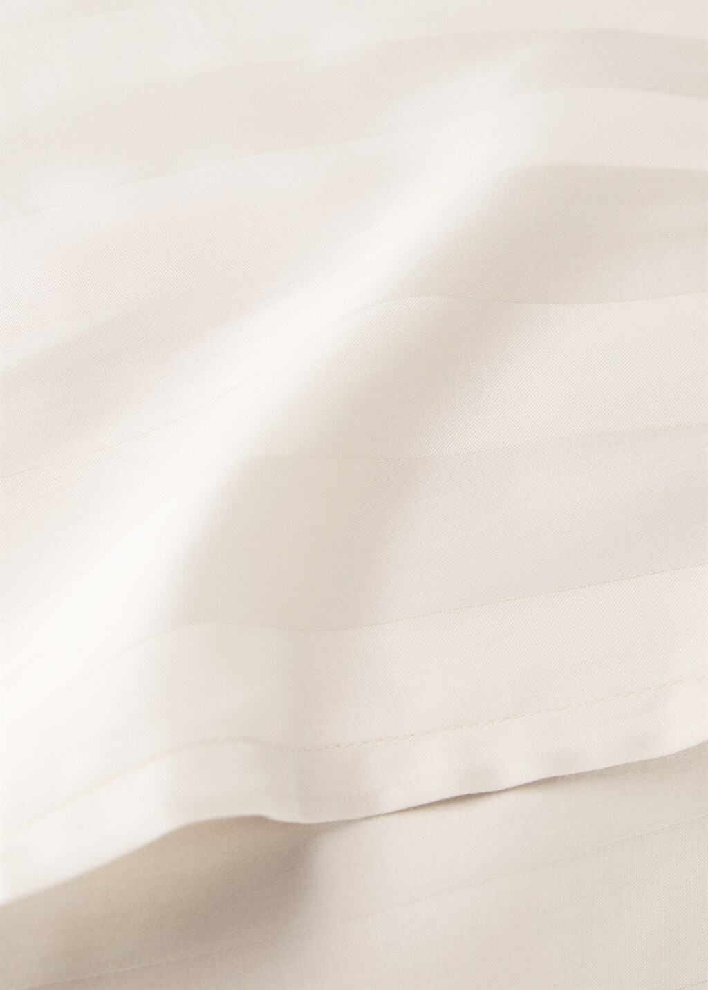 Multi-striped satin pillow cover 50x75cm - Beige