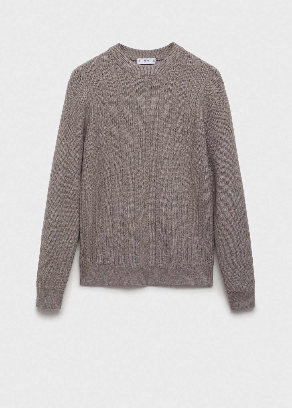 Combined knitted sweater - Grey