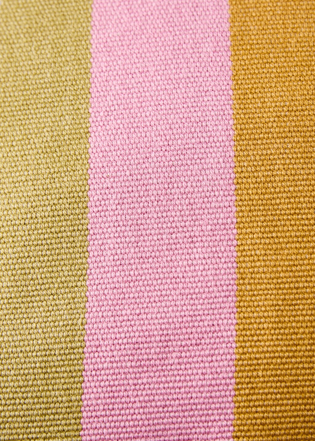 Cotton cushion cover with woven stripe, 30x50cm - Pink