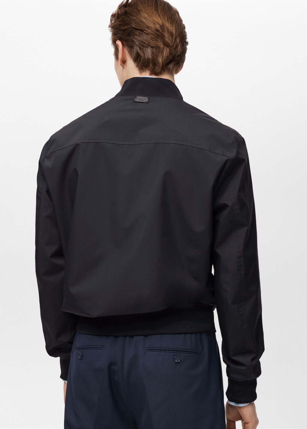 Water-repellent bomber jacket with pockets - Night Blue