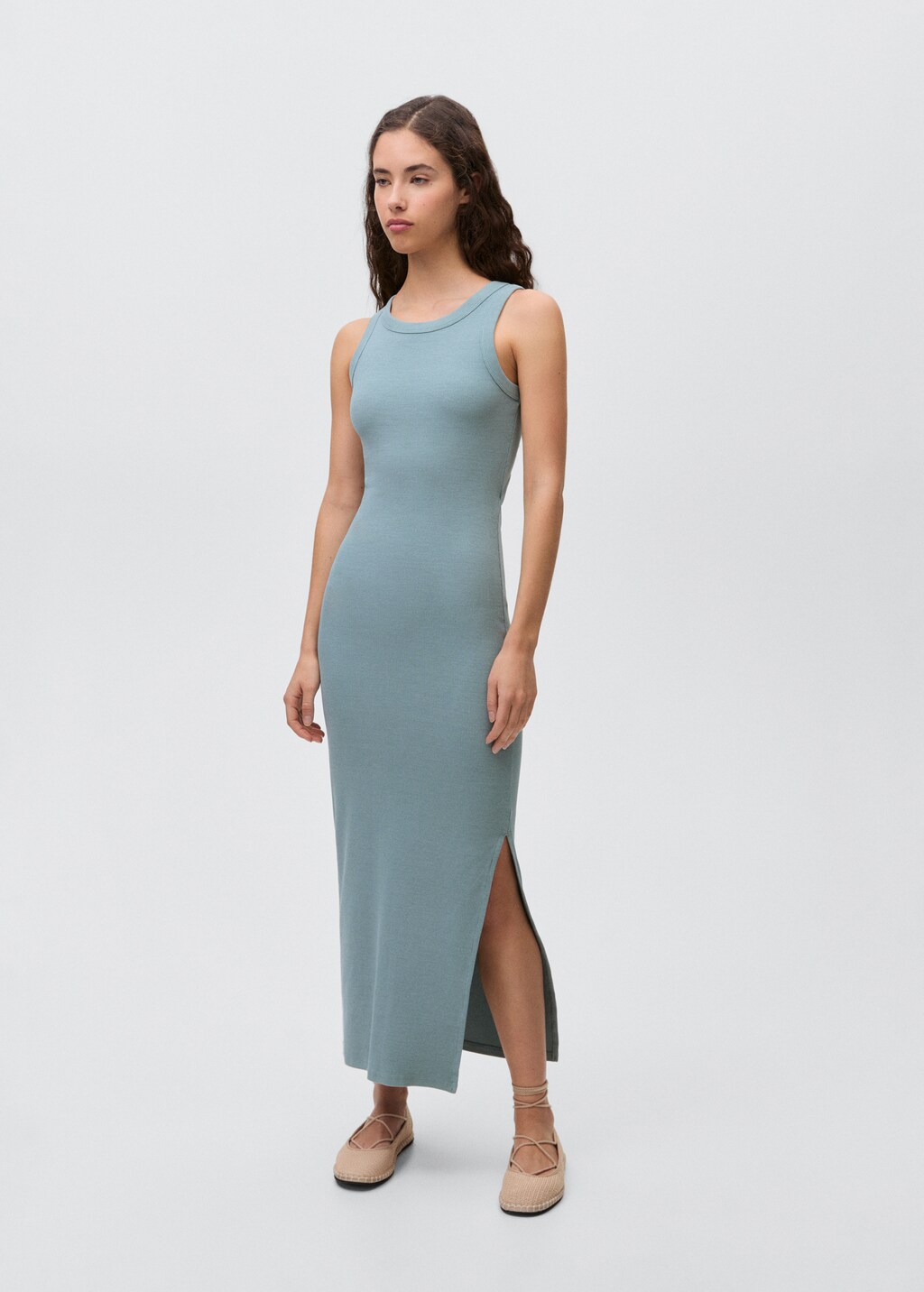 Cut-out back dress - Blue