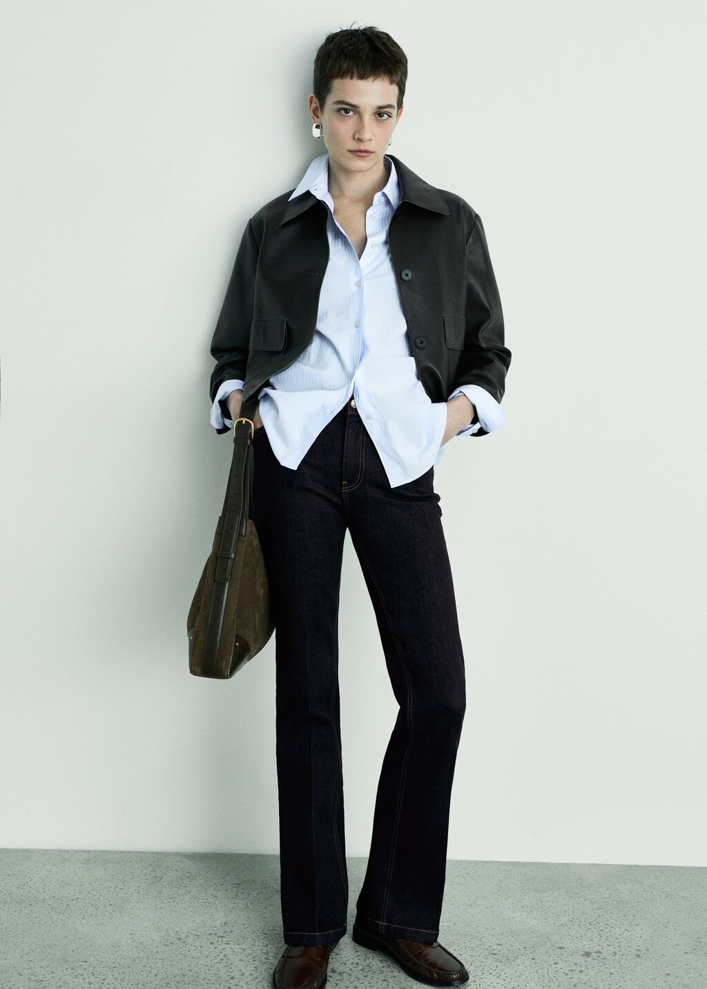 Low-rise flared jeans - Dark Vintage Blue