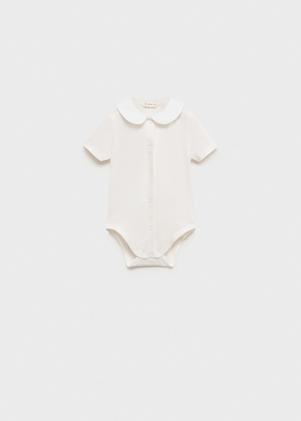 Cotton bodysuit with classic neck - Off White
