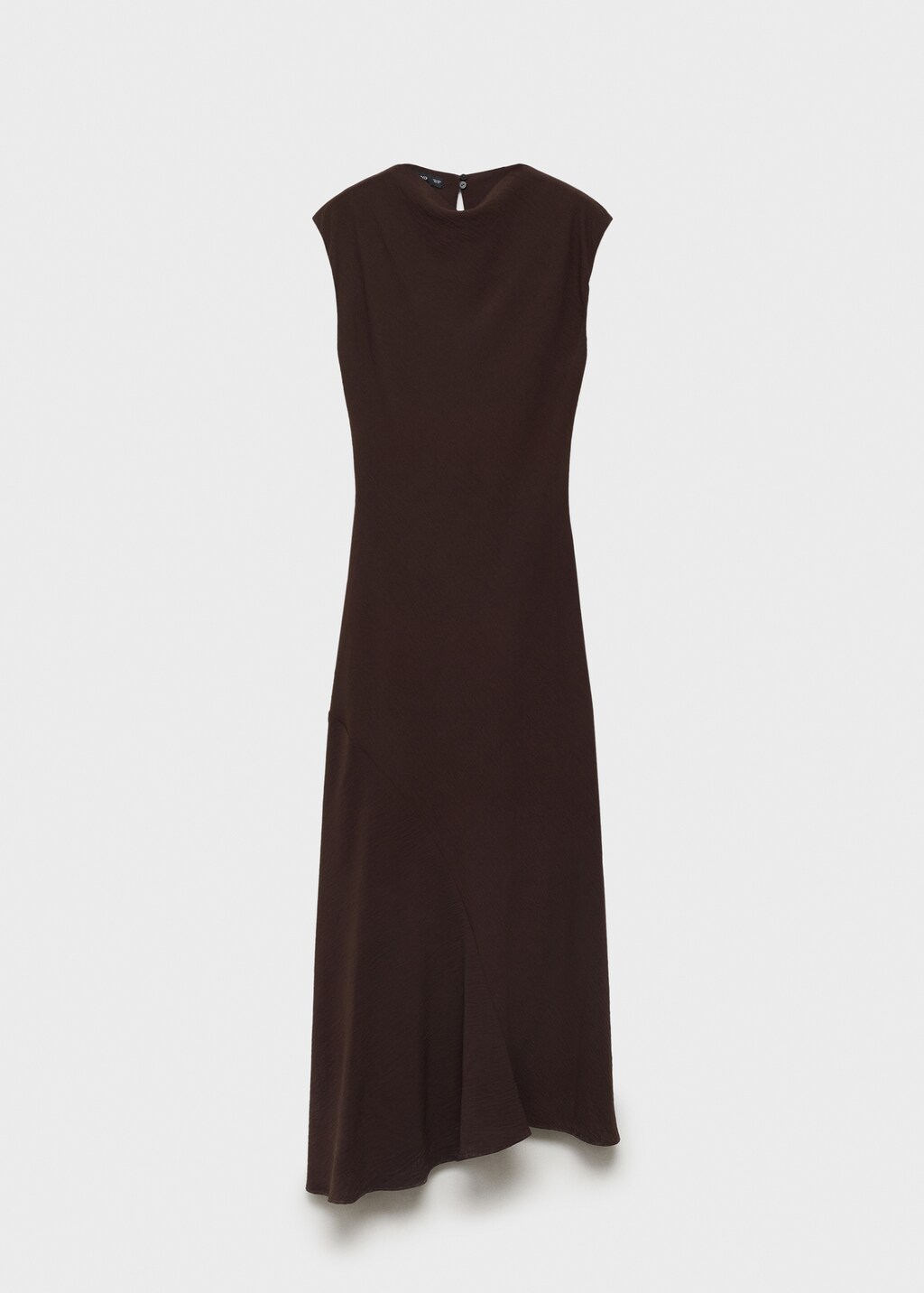 Textured asymmetrical dress - Brown