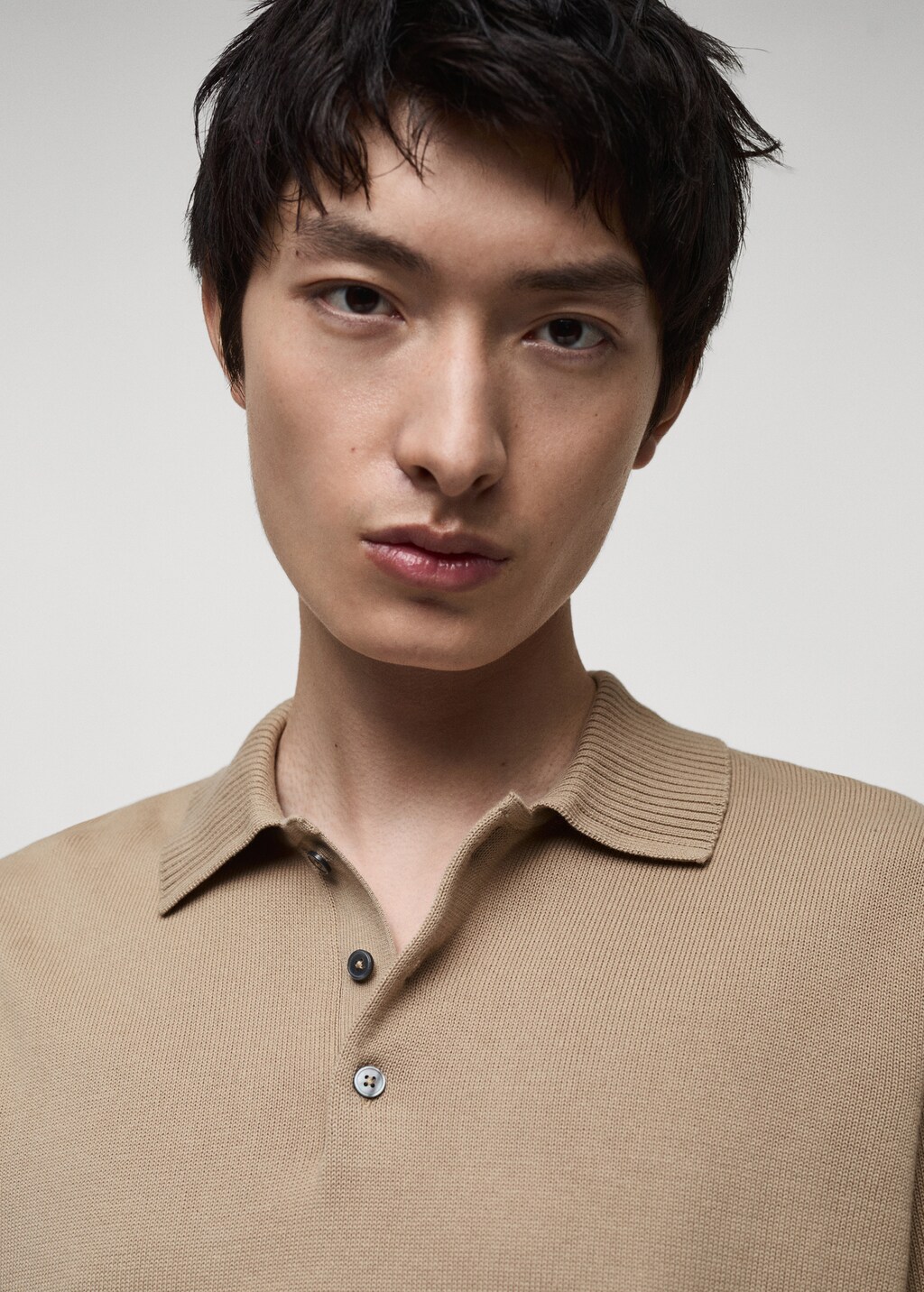 100% cotton knitted polo shirt - Vibrant blue