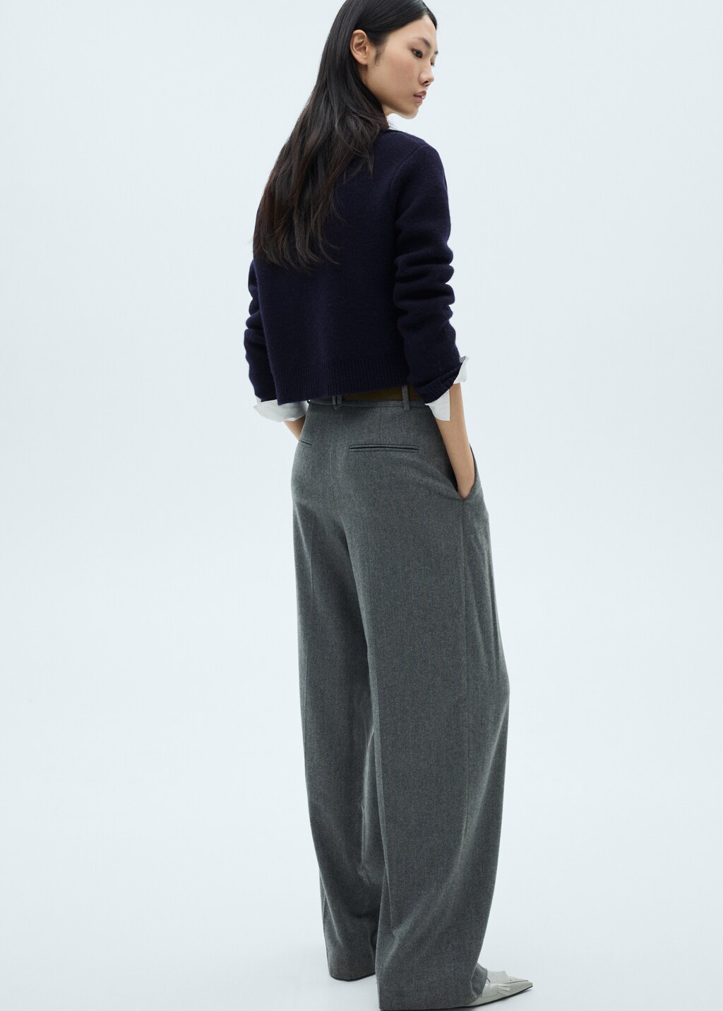 Double-breasted wool jacket - Dark Navy