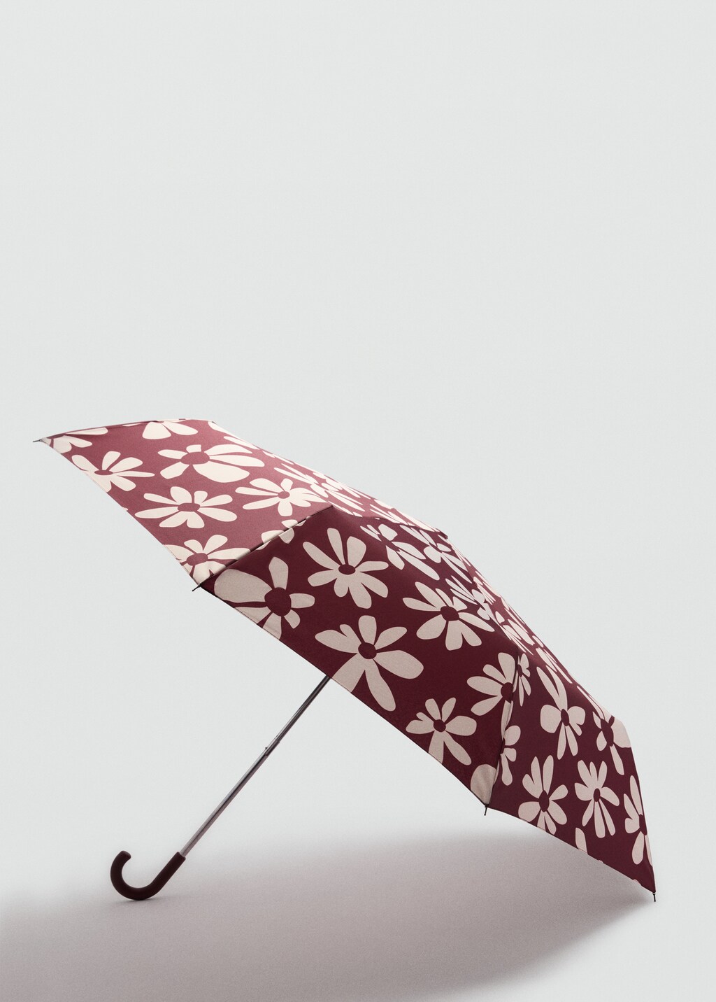 Flower print umbrella - Burgundy
