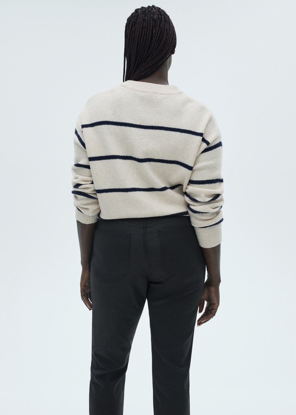 Waxed mid-rise skinny jeans - Black