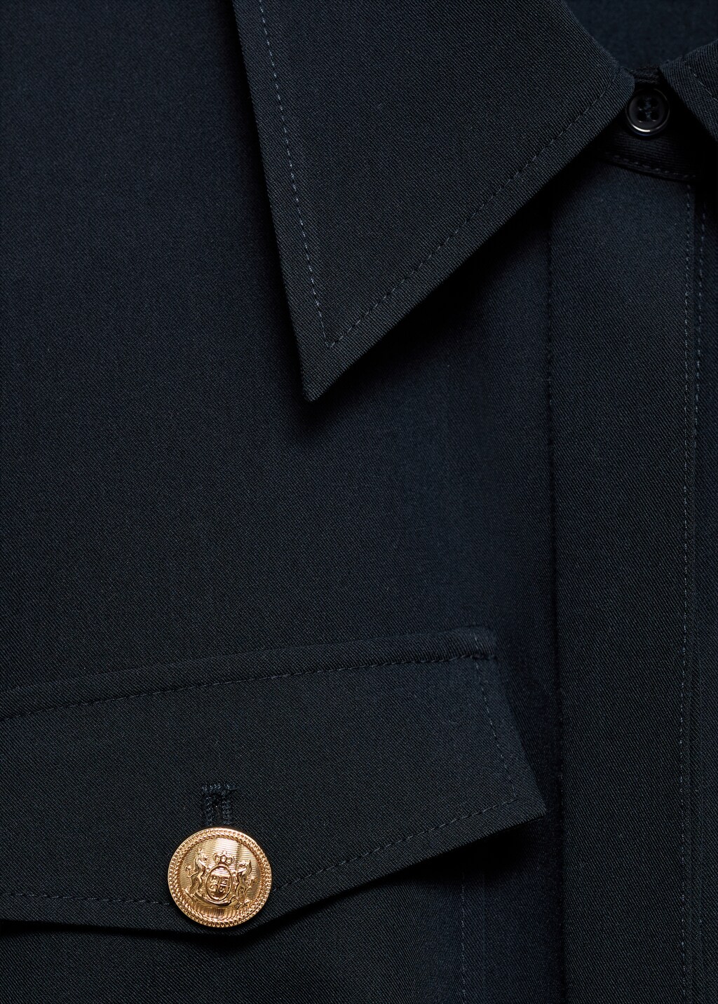 Straight-fit jumpsuit with belt - Dark Navy