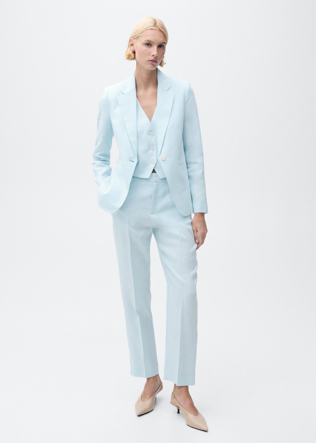 Linen suit waistcoat - Off White