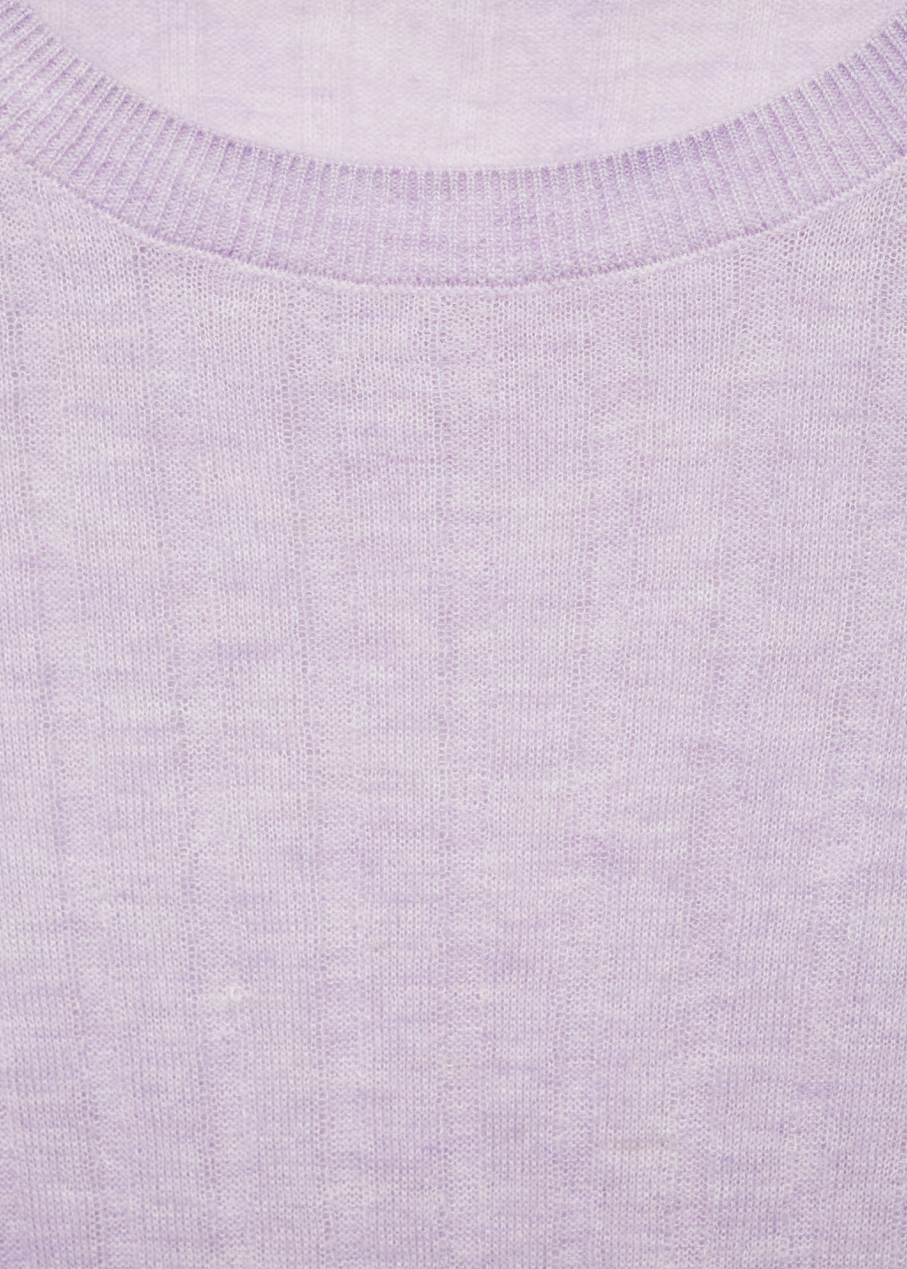 Ribbed round-neck sweater - Off White