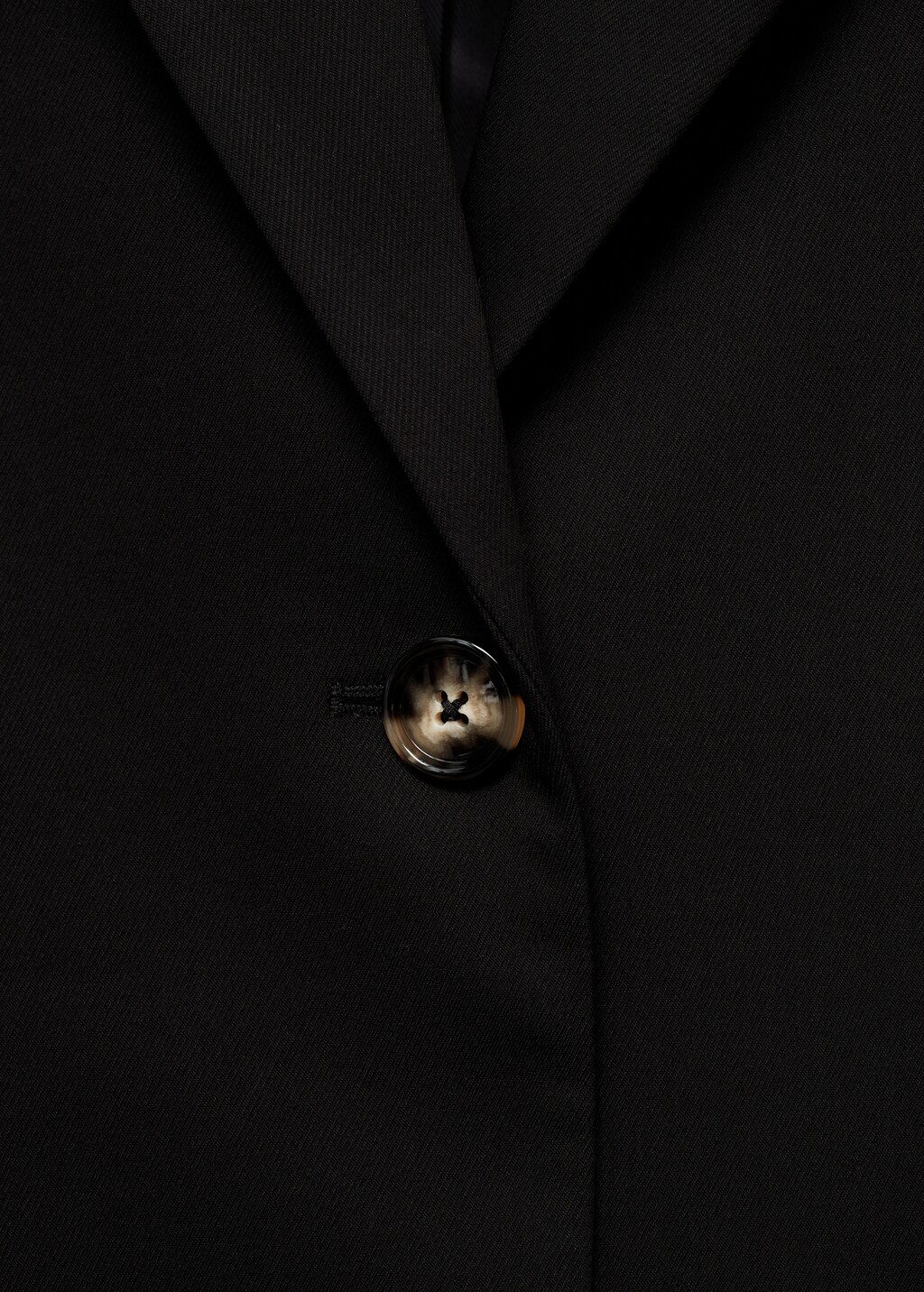 Cotton midi-coat with buttons - Black