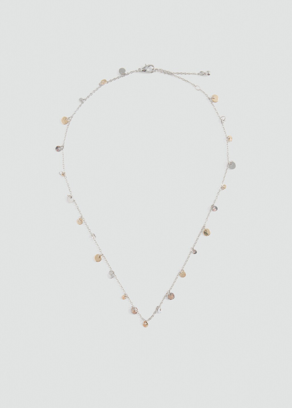 Beaded chain necklace - Silver