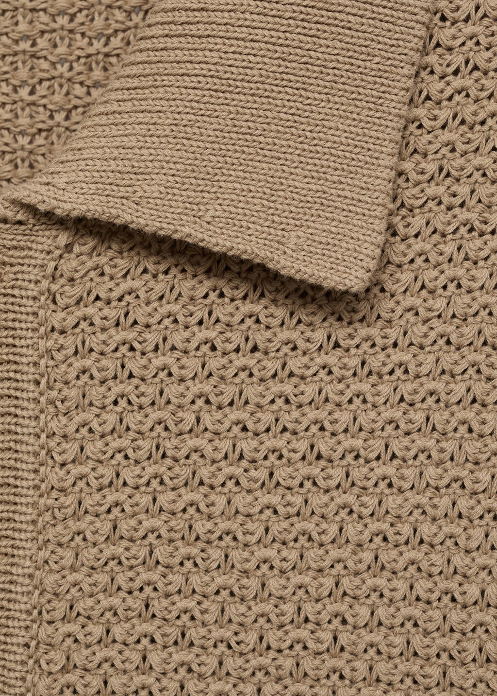 Cotton knit shirt - Beige
