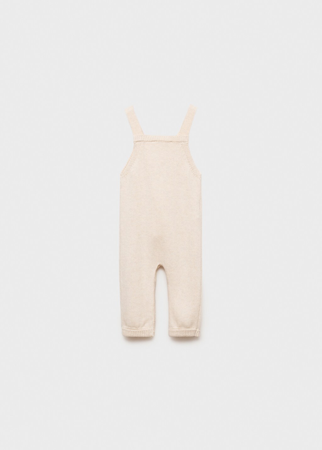 Cotton knit dungarees - Sand