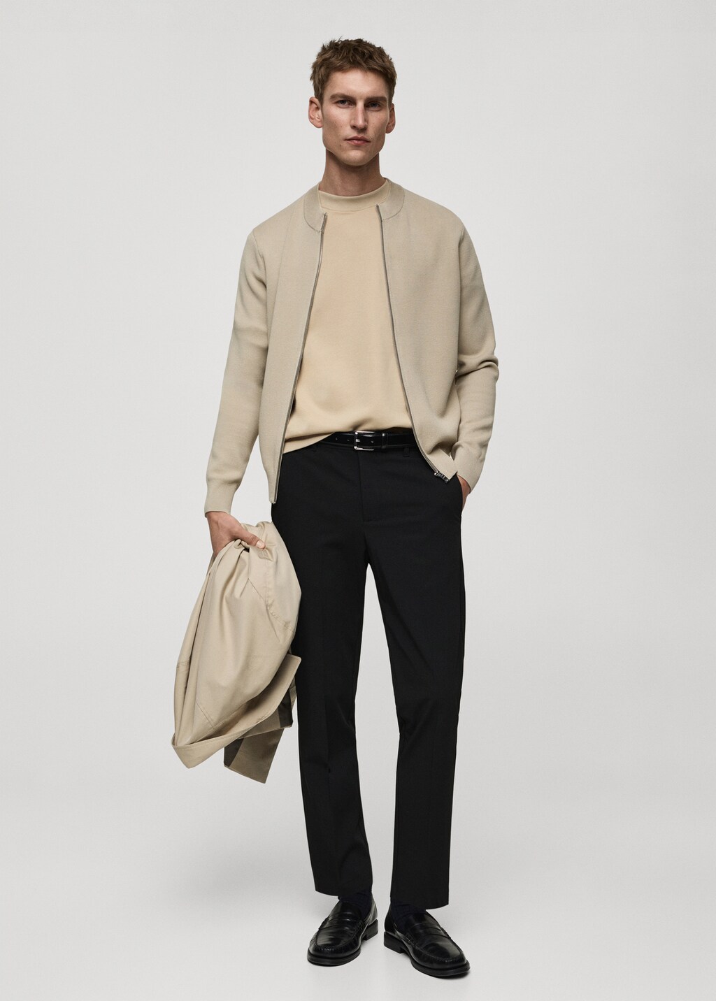 Regular-fit cotton t-shirt - Ecru