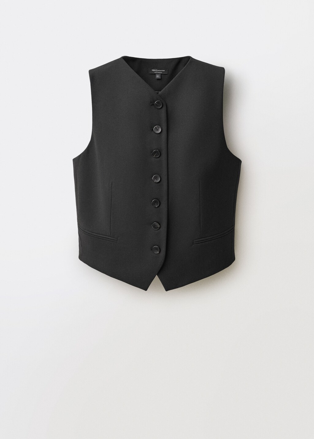 Wool-blend suit waistcoat - Black