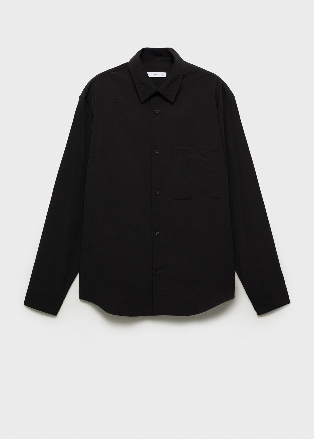 Creased-effect shirt - Black