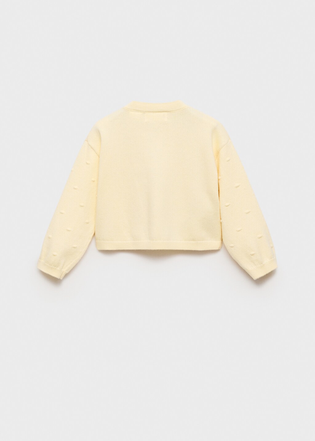 Embroidered knit cardigan - Pastel Yellow