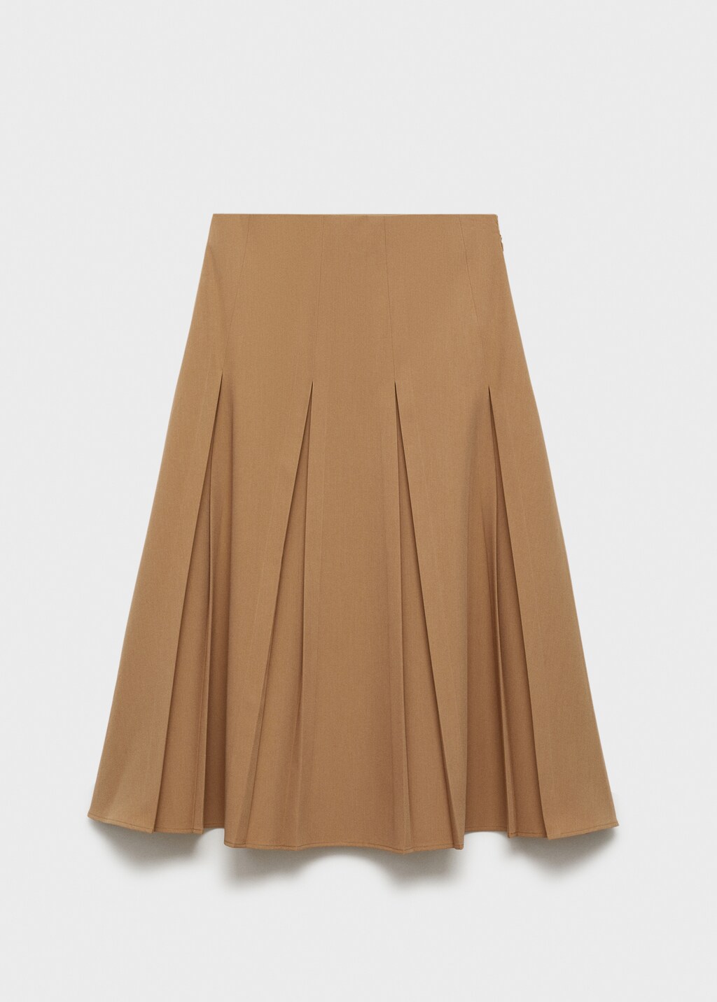 Godet midi skirt - Medium Brown