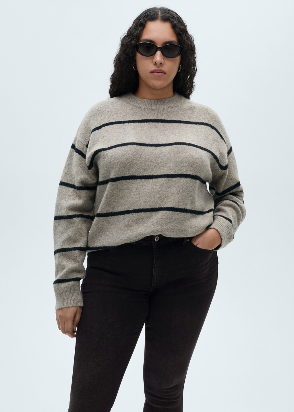 Waxed skinny pushup jeans - Black