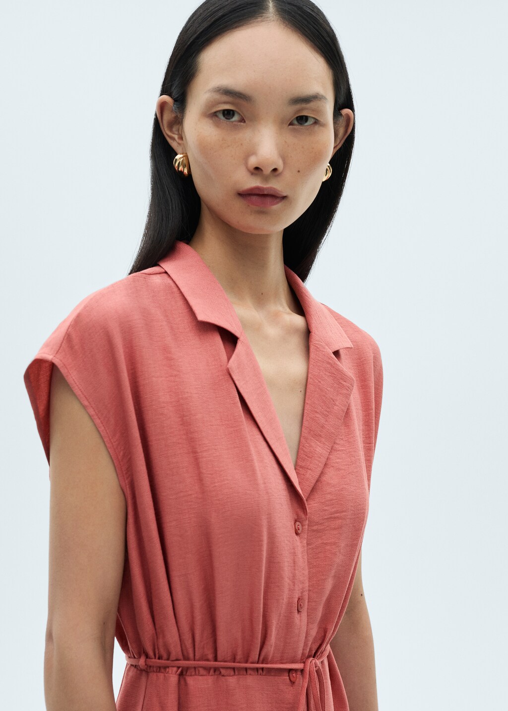 Bow shirt dress - Green