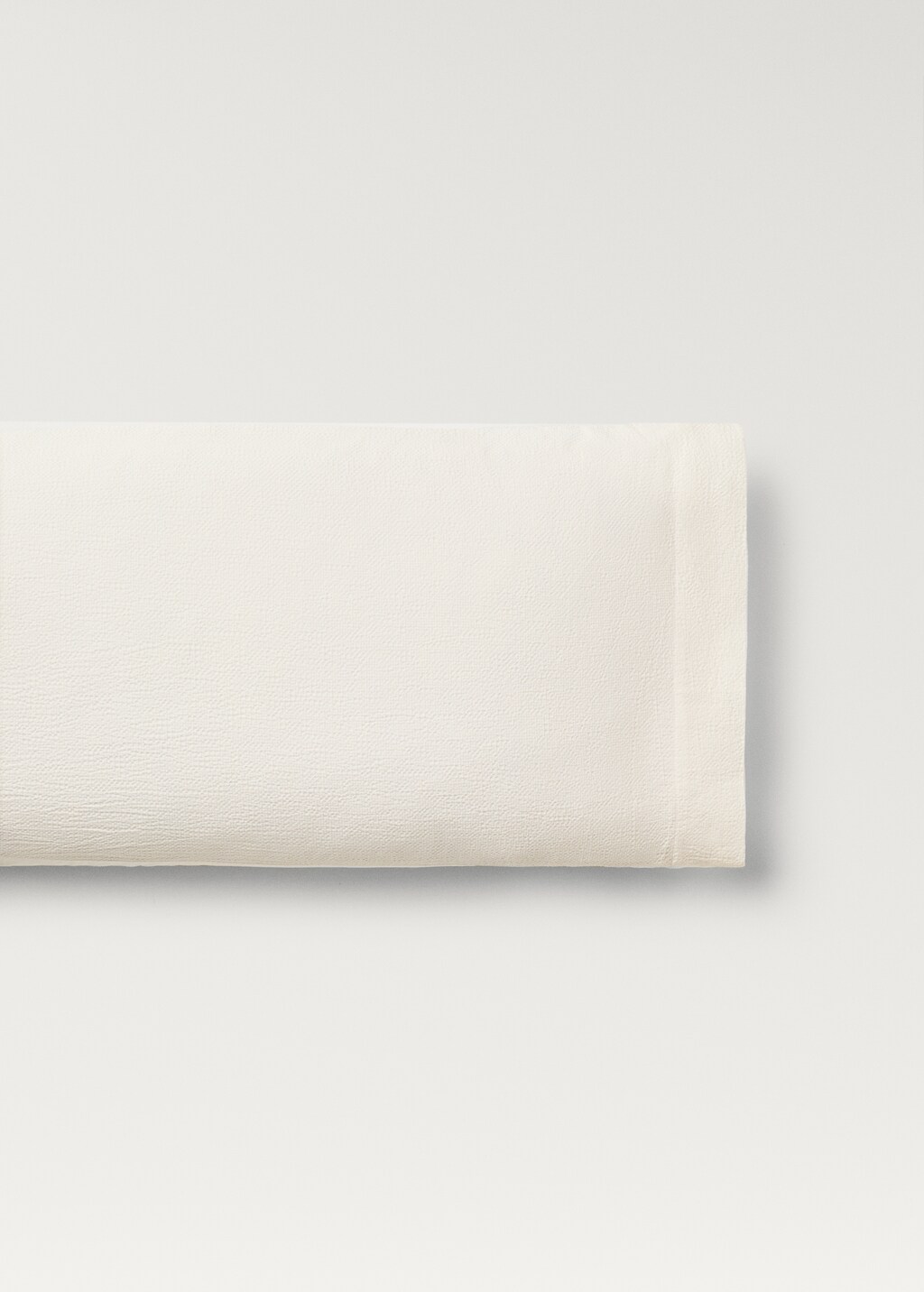 Percale cotton textured pillowcase 45x110 cm - Ecru