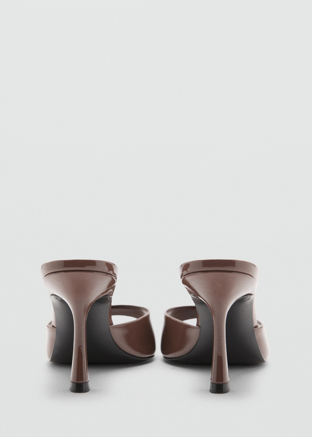 Metallic-effect heeled sandals - Copper