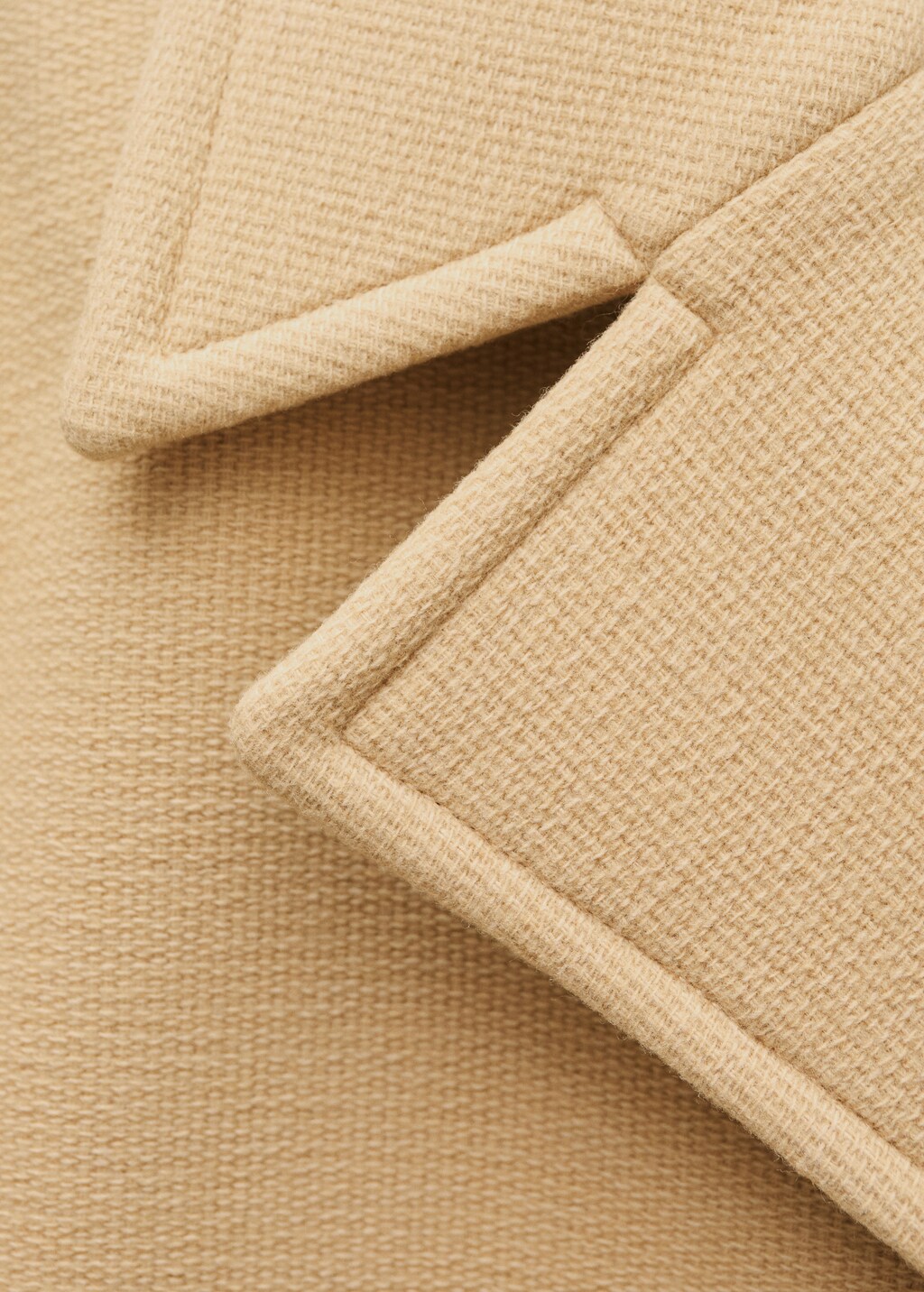 Double-breasted virgin wool coat - Medium Brown