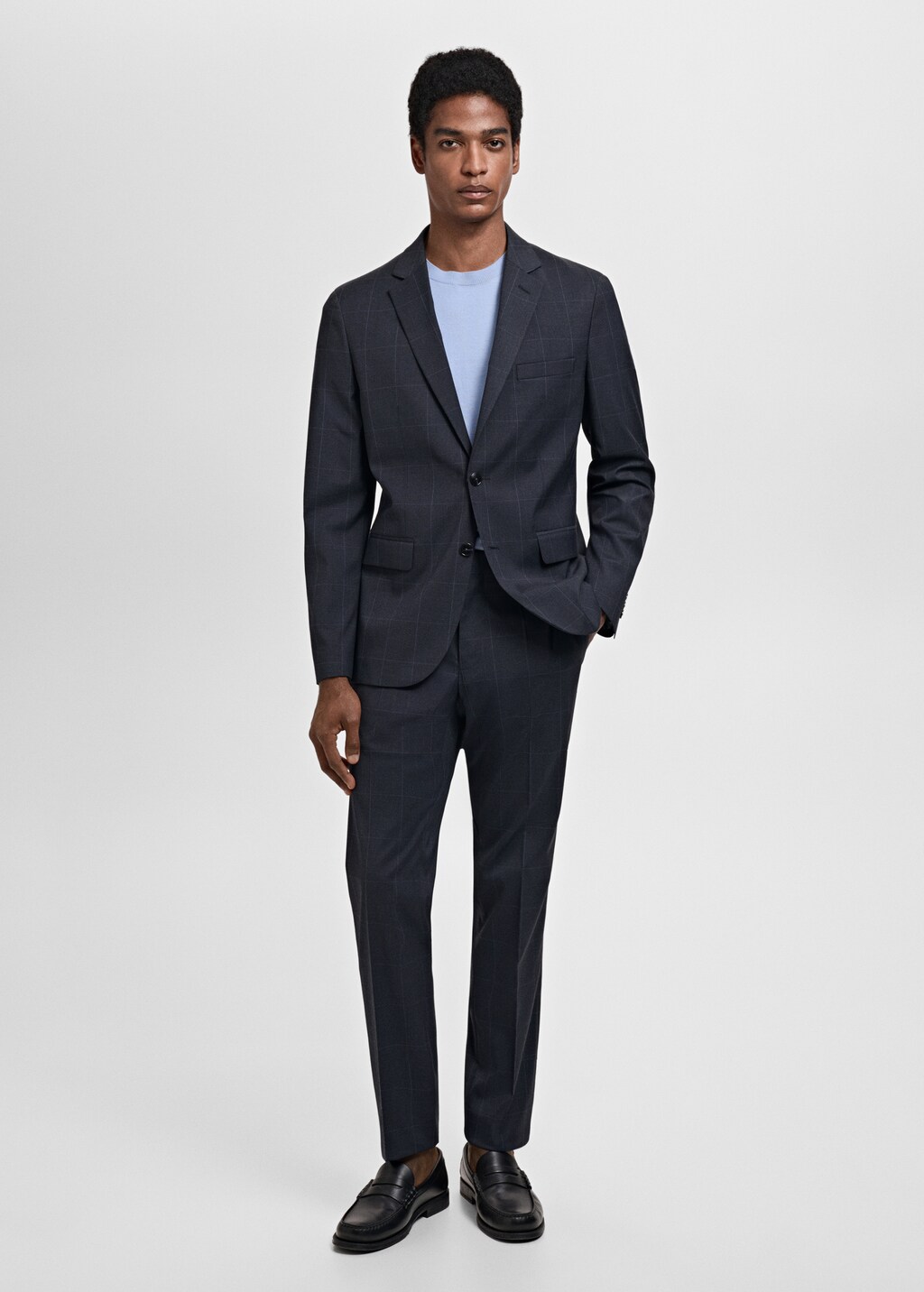 Super slim-fit suit jacket in stretch fabric - Grey