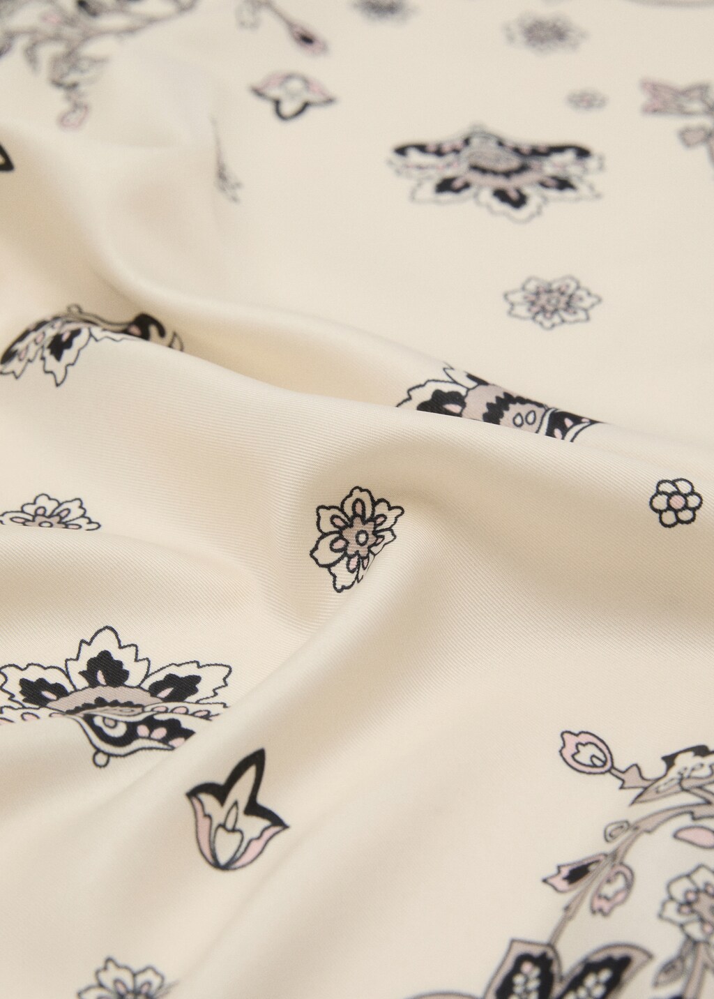 Paisley print scarf - Ecru