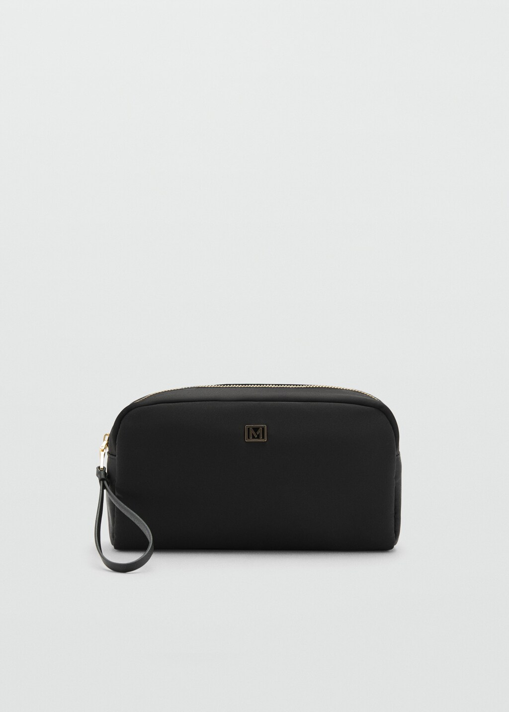 Zipped nylon cosmetics bag - Black