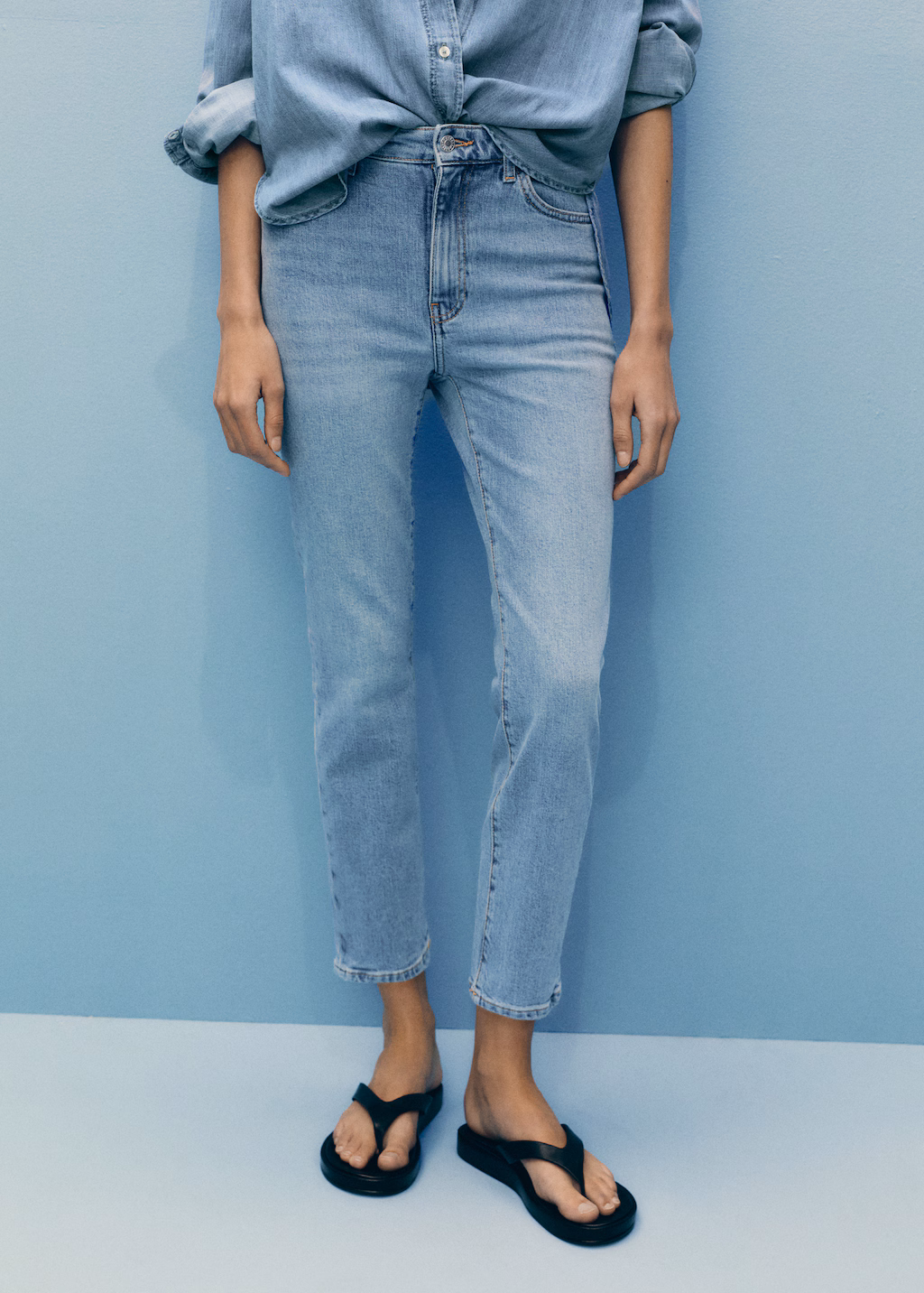 Claudia slim-fit cropped jeans - Open Grey