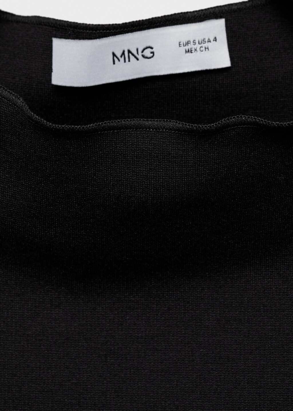 Perkins-neck knitted dress - Black