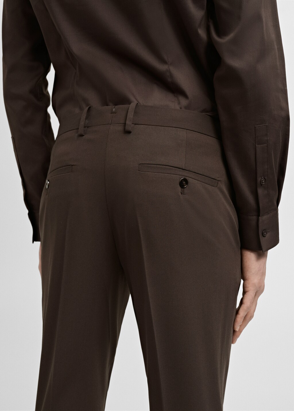 Stretch fabric super slim-fit suit trousers - Sky Blue