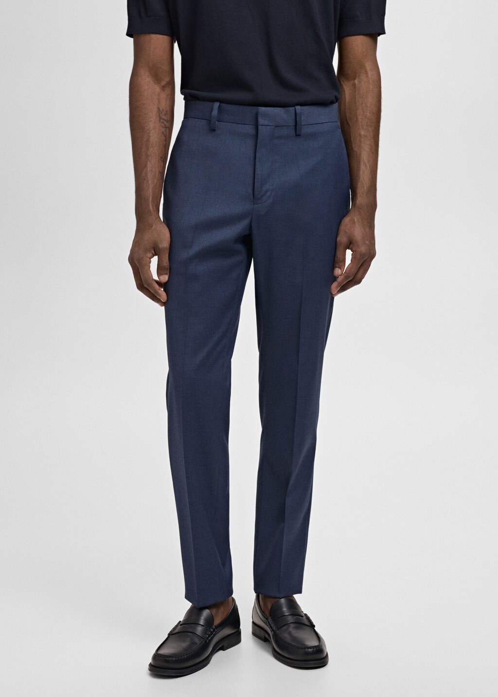 Stretch fabric super slim-fit suit trousers - Sky Blue