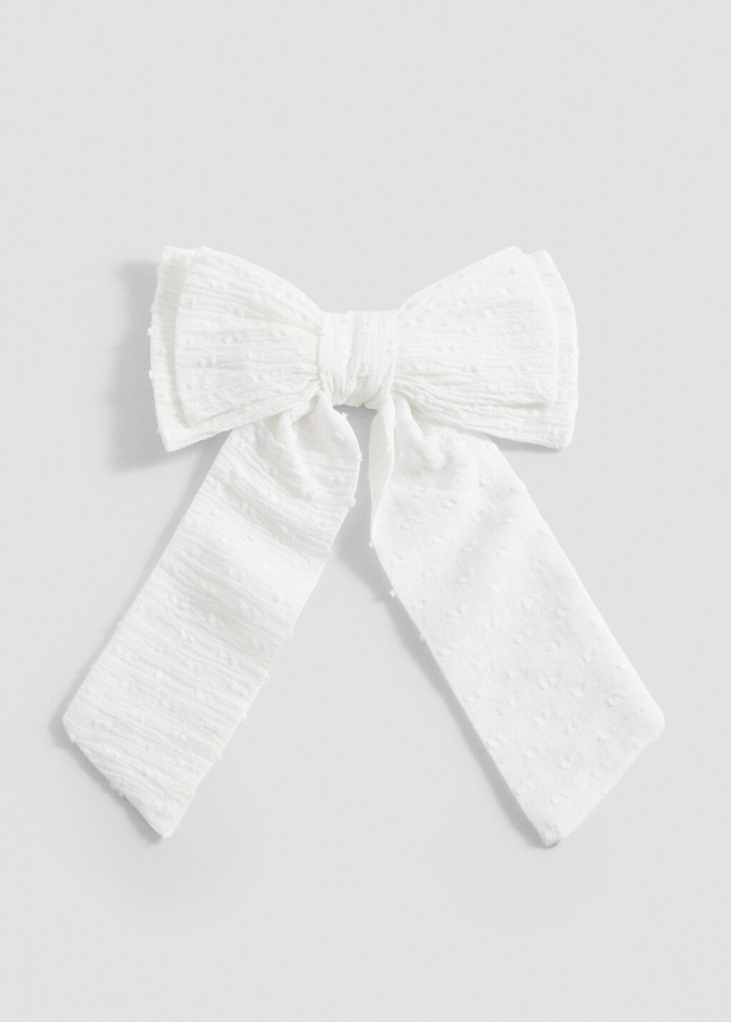 Plumeti bow barrette - White