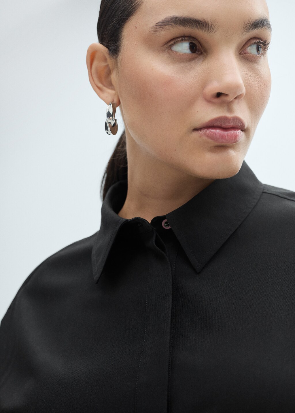 Straight-fit jumpsuit with belt - Black