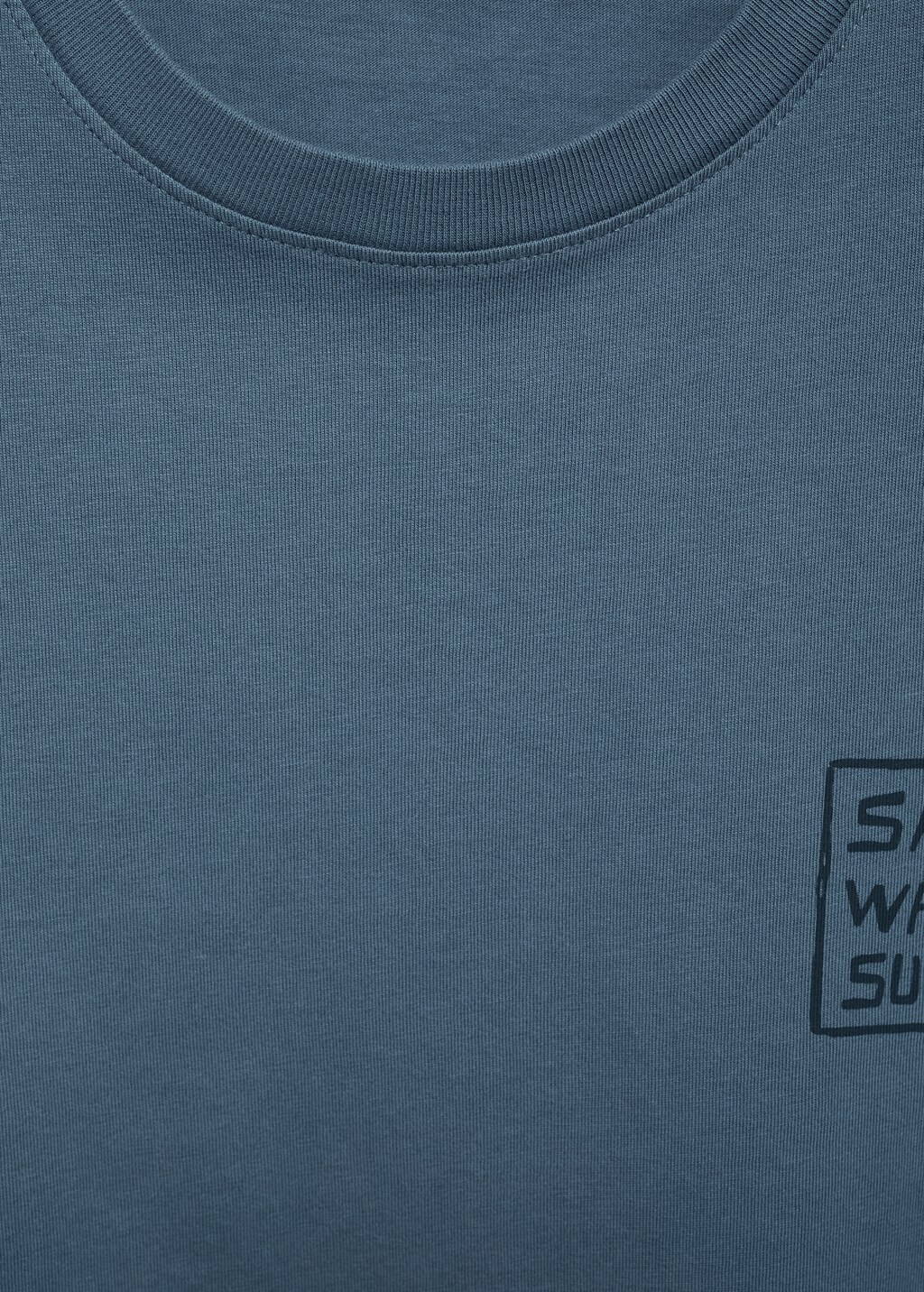 Printed cotton-blend t-shirt - Blue