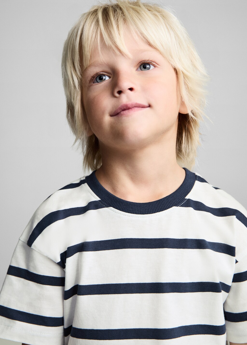 Striped cotton T-shirt - Off White